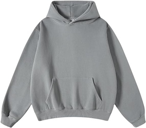 Custom High Quality Acid Washed Oversized Distressed Sweatshirt Hoodie Hooded Pullover <b>Jacket</b> Hoodie - Product Image 1