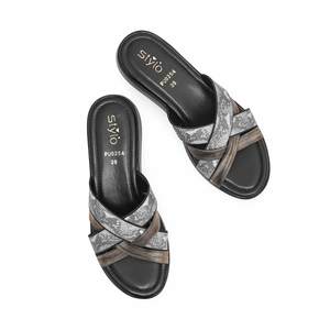 Sandalias de tacón formales negras PU0254 Zapatilla - Product Image 1