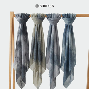 Pañuelo Cuadrado Shouqin Nebula Abstract Cloudy Voal, Cortado con Láser, para Mujeres Musulmanas, Hiyab, Venta al Por Mayor - Product Image 5