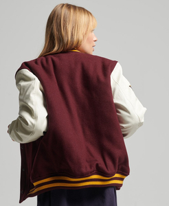 Blouson Bomber en Laine Imprimé Personnalisé pour Femme, Style Universitaire, Hiver, Durable, Tendance, Haute Qualité, Services OEM ODM - Product Image 2
