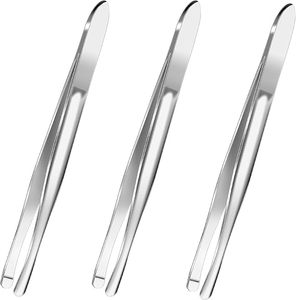 Precision Round Tip Eyebrow Tweezer Comfortable Flat Tip Hair <b>Removal</b> <b>Tool</b> for Brow Shaping Facial Grooming and Everyday Beauty - Product Image 1