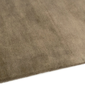 Tapis tissé main taupe chaud, tapis d'appoint gris brun de qualité supérieure, tapis fait main texturé uni - Product Image 2
