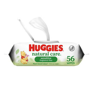 Lingettes pour bébé Huggies Natural Care Sensitive, 15 paquets, non parfumées, hypoallergéniques, 99% d'eau purifiée, 960 lingettes en coton au total - Product Image 4