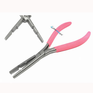 Pinzas Profesionales Multifuncionales de Acero Inoxidable de Grado Quirúrgico con Baño de Oro de 24K para Extensiones de Cabello con Microperlas - Product Image 6