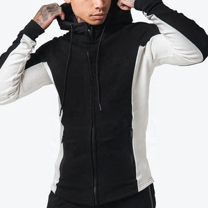 Pull à capuche élégant à manches longues et fermeture éclair pour homme - Product Image 1