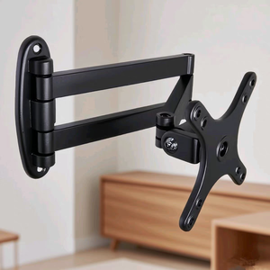 Folding Monitor Arm Wall Mounted TV <b>Bracket</b> Aluminum Alloy Computer Extendable LCD Monitor Extension Mount for LED Screens - Product Image 6