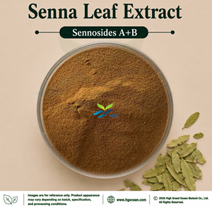 Extrait de feuille de séné naturel de qualité alimentaire, fourni directement par l'usine HGO, avec des sennosides A+B 15% standardisés - Product Image 1