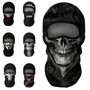 Masque facial thermique personnalisé à motif crâne de moto imprimé par transfert thermique, cagoule professionnelle respirante, coupe-vent, protection solaire, ski - Product Image 1
