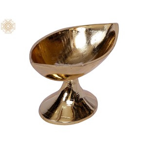 Handmade 3 Inch Small Brass Vibuthi Madal Traditional Indian <b>Jewelry</b> <b>Organizer</b> - Product Image 1