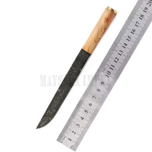 Cuchillo Vikingo Seax de Acero al Carbono Forjado a Mano, Hoja de 11 Pulgadas, Madera de Nogal, Empuñadura de Latón, Ambidiestro, Supervivencia al Aire Libre, Caza - Product Image 6