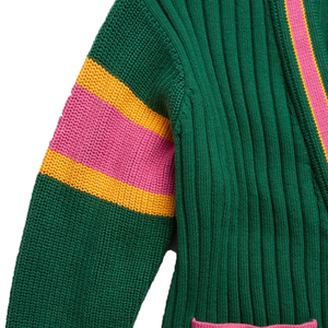 Cárdigans Personalizables de Punto Transpirable con Logotipo, Suéteres a Rayas de Primavera para Mujer, con Botones Delanteros y Traseros, para Hermandades Universitarias, Invierno - Product Image 4