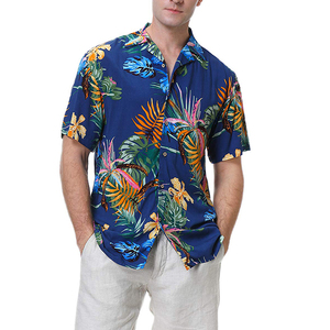 Chemise décontractée à manches courtes pour homme, imprimé paisley, col rabattu, tissu tricoté respirant et écologique, été, 100% polyester - Product Image 1