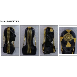 เครื่องประดับผมพู่ยาวชุบทอง MIJ สไตล์ชาติพันธุ์ ที่คาดผมสำหรับเดินทาง มงกุฎติกก้า โลหะผสม ปรับได้ น้ำหนักเบา พู่ยาว มงกุฎติกก้า - Product Image 4