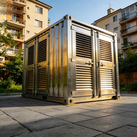 Conteneur de stockage d'énergie à batterie LiFePO4 500KWH BOX-E 500-800V, station d'énergie solaire hybride avec refroidissement par air et RS485/CAN