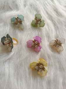 แหวนอะคริลิคประดับมุกบาโรกปรับขนาดได้ |   เครื่องประดับเจ้าสาวและของชำร่วยงานแต่งงานสำหรับผู้หญิงในงานฮัลดี ฮีน่า และงานออนัม - Product Image 6