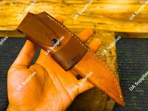 Étui pour couteau à lame fixe en cuir de vachette de haute qualité, fait main, léger, durable, pour le camping, la chasse, OEM, universel, vente en gros - Product Image 6