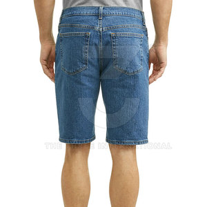 Shorts en jean pour hommes, couleur et taille personnalisées, élégants, respirants, coupe slim, multi-poches, vêtements de tous les jours pour adultes - Product Image 2