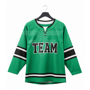 Camiseta de Hockey sobre Hielo Blanca, Tejido de Malla Premium, Unisex, Corte Adulto, Manga Corta, Transpirable, Tallas Grandes, Personalizable para Equipos - Product Image 1
