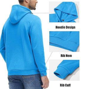 Sweat à capuche décontracté d'hiver en molleton 100 % coton, style vintage délavé, avec logo personnalisé sur le devant, coupe classique - Product Image 4