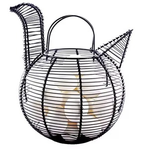 Panier de rangement multifonctionnel en métal moderne et écologique pour œufs de poule frais, support pour œufs, panier de rangement en fil métallique - Product Image 5