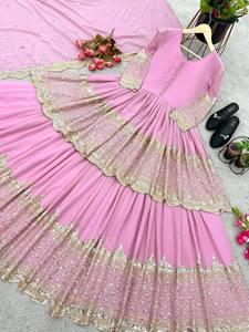 Beautiful Four <b>Colour</b> Party Wear Look Top and Lehenga and Dupatta With Heavy Embroidery Work <b>Set</b> kaftan dresses women - Product Image 6
