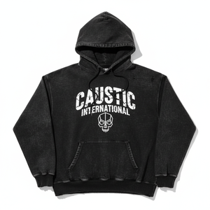 Sudadera con Capucha Oversize de Algodón 100% con Logo Bordado, Estilo Boxy Desgastado, Lavado Ácido, Bajo sin Rematar, Vintage Hip-Hop Streetwear para Hombre, Personalizada OEM - Product Image 1