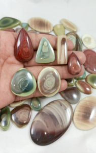 Radha Arts Imperial Jasper Natural Cabochon Jewelry Making Stone Multi Color 25mm-40mm Size Wholesale Lot - Product Image 2