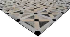 Tapis luxueux en cuir véritable 100% cousu à la main, en peau de vache, durable, élégant, décoration moderne pour la maison, style minimaliste pour le salon - Product Image 3