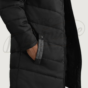 Chaqueta Larga Acolchada para Hombre, Parka de Invierno con Capucha, Abrigo Grueso y Cálido, Resistente al Agua, Chaqueta Acolchada para Exteriores - Product Image 3