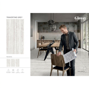 Prix usine carreaux de marbre 600*1200MM à l'intérieur mat émaillé gris blanc carreaux de sol en porcelaine antisalissure faible absorption d'eau - Product Image 3