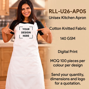 Delantal de Cocina Unisex de Algodón Tejido de 140 GSM con Estampado Digital, Correa Ajustable para el Cuello, Logotipo Personalizado, Venta al Por Mayor - Product Image 6