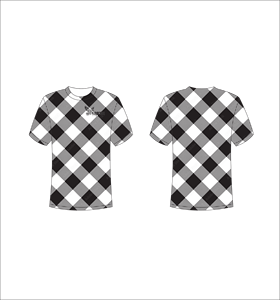 Men's Short Sleeve Plaid Pattern <b>T</b>-<b>Shirt</b> O-Neck Regular Fit Breathable Casual Wear Digital Print 100% Cotton Woven Fabric - Product Image 1