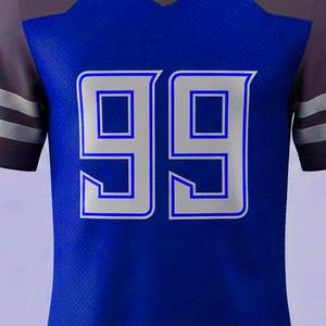 Nuevo Diseño de Última Generación, Jersey de Fútbol Americano Personalizado OEM, de Manga Corta para Adultos, 100% Poliéster, Sublimado Personalizado - Product Image 5
