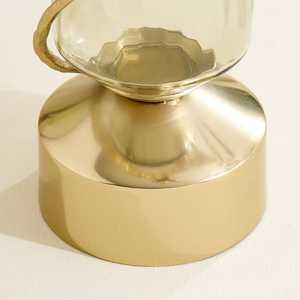 Jarrón de Vidrio de Lujo con Base de Metal Dorado, Hecho a Mano, Resistente al Óxido, Minimalista, Decorativo, Centro de Mesa para Bodas y Hogar - Product Image 4