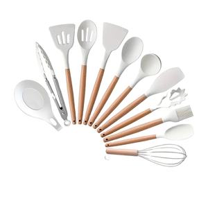 Customized Resin and Wood Spoon Spatula with and Holder Kitchen Utensils Natural Cooking Wood Cooking Spoon for Best Color <b>Top</b> - Product Image 6