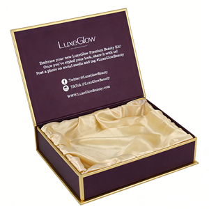 Boîtes d'emballage rigides en carton pour bijoux de cils et accessoires capillaires, avec pelliculage mat, gaufrage, revêtement UV, logo personnalisé et recyclables - Product Image 1