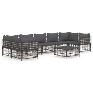 Ensemble de salon de jardin modulaire en polyrotin anthracite, nouvelle génération, grand mobilier modulaire d'extérieur pour les divertissements en plein air - Product Image 2