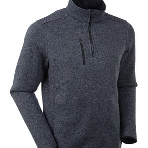 Suéter de punto con capucha y cuello alto de media cremallera para hombre, 100% poliéster, manga larga, para invierno y otoño, personalizado, unisex - Product Image 2