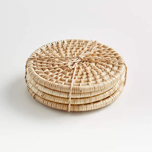 Delightful Round Rattan Coaster Wicker Drink Coaster Natural <b>Cup</b> <b>Mat</b> Table Protection Decor Perfect For Coffee Table Home Use - Product Image 5