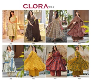 New Designer 3pcs Beautiful Printed Salwar Kameez Set with Dupatta Bottom Pure Muslin Digital Printed Formal Work - Product Image 6