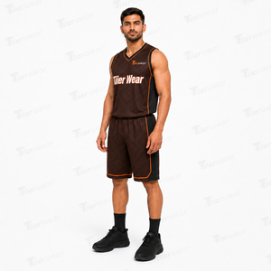 Uniforme de Baloncesto Unisex para Equipos Escolares, Sublimación, Fácil Cuidado, Tela Deportiva Transpirable, Sin Mangas - Product Image 2