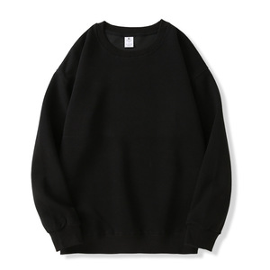 Sudadera de cuello redondo extragrande para hombre, estilo moderno, corte holgado, esencial para la moda, sudaderas de algodón y felpa en colores sólidos - Product Image 3
