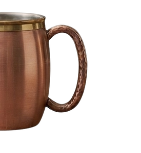 Mug en cuivre poli brillant, sur mesure, en cuivre pur, pour la cuisine, vente en gros, exportateur, verre de service pour l'eau potable - Product Image 3