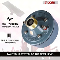 Ensemble de haut-parleurs à cornet 5Core PA, driver de compression 2 pouces, 600W, 16 ohms, corps en aluminium résistant aux intempéries, filetage 18 TPI