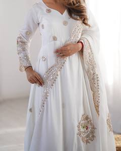 Ramdev Trading Designer Women's Modern Elegant Anarkali Salwar <b>Kurta</b> Embroidered Dupatta Digital Print Quick Dry Weddings Diwali - Product Image 4