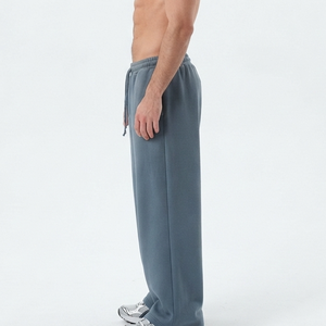 Nouveau style tendance, pantalon de survêtement ample à jambe droite, uni, 100% coton, fabricant de vêtements, logo personnalisé, pantalon pour homme - Product Image 2
