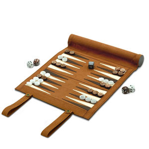 Travel-Size <b>Backgammon</b> <b>Set</b> Portable Roll-up Lightweight PU Leather Chessboard Gift <b>Backgammon</b> Travel Game - Product Image 3