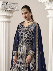 Nueva colección de trabajo de bordado pesado de Fatema Fashion, vestido de trabajo de piedra adecuado para boda, Top Salwar Kameez con Dupatta, venta al por mayor - Product Image 6