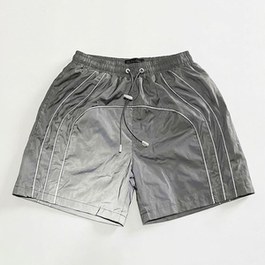 Custom Printed Logo Silver Men's 100% Polyester Quick Dry Summer <b>Wind</b> <b>Breaker</b> Shorts Set High Street Style Streetwear Jacket - Product Image 4