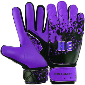 Custom Design Black and Pink Soccer Goalkeeper <b>Gloves</b> With 4mm German Latex Negative Cut With Screen Print - Product Image 3